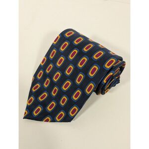 VINTAGE Huntington Blue, Abstract Dots  100% SILK NECK TIE 3.75"X60" Made In USA